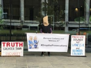 Witness K protest outside ACT Court 30 March 2020