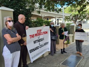 Perth protesters outside Michaelia Cash's office